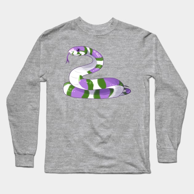 Genderqueer Snake Long Sleeve T-Shirt by candychameleon